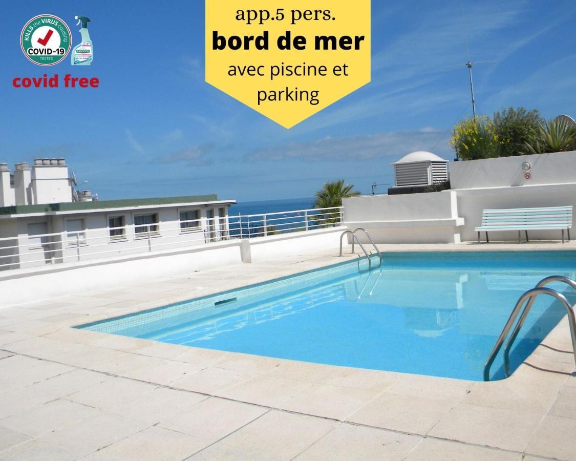App Le Rocazur Avec Piscine Et Parking En Bord De Mer A 500M Du Centre Ville Menton Eksteriør bilde